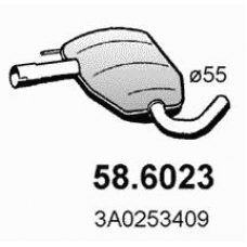 58.6023 ASSO Средний глушитель выхлопных газов