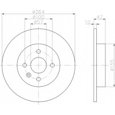 8DD 355 110-261 HELLA Тормозной диск