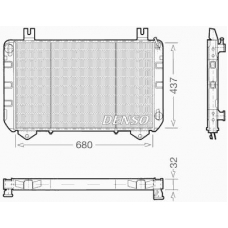 DRM10094 DENSO Радиатор, охлаждение двигателя