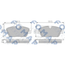 FO 928281 FOMAR ROULUNDS Комплект тормозных колодок, дисковый тормоз