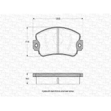 363702160139 MAGNETI MARELLI Комплект тормозных колодок, дисковый тормоз