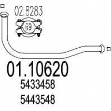 01.10620 MTS Труба выхлопного газа