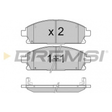 BP3068 BREMSI Комплект тормозных колодок, дисковый тормоз