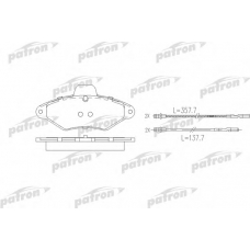 PBP874 PATRON Комплект тормозных колодок, дисковый тормоз
