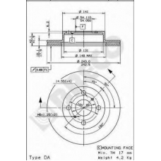 BS 8177 BRECO Тормозной диск