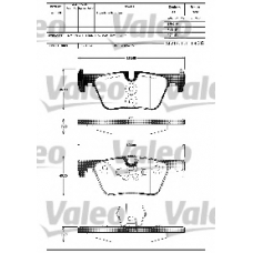 601311 VALEO Комплект тормозных колодок, дисковый тормоз