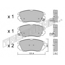 858.0 TRUSTING Комплект тормозных колодок, дисковый тормоз