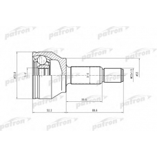 PCV1429 PATRON Шарнирный комплект, приводной вал