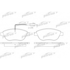 PBP1467 PATRON Комплект тормозных колодок, дисковый тормоз