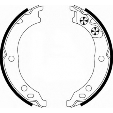 8DA 355 050-671 HELLA Комплект тормозных колодок, стояночная тормозная с