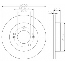 8DD 355 117-011 HELLA PAGID Тормозной диск