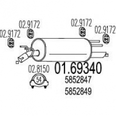 01.69340 MTS Глушитель выхлопных газов конечный