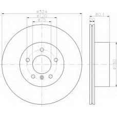 8DD 355 112-701 HELLA Тормозной диск