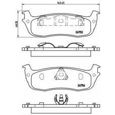 P 24 083 BREMBO Комплект тормозных колодок, дисковый тормоз