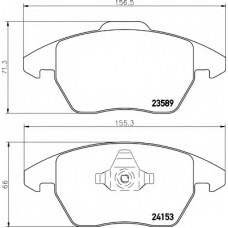 8DB 355 011-811 HELLA Комплект тормозных колодок, дисковый тормоз