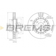 DBA206V BREMSI Тормозной диск