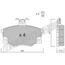 032.1 TRUSTING Комплект тормозных колодок, дисковый тормоз