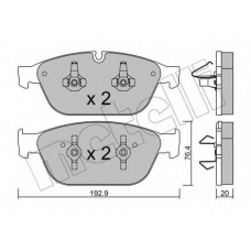 22-0954-0 METELLI Комплект тормозных колодок, дисковый тормоз