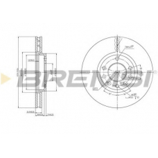 DBB191V BREMSI Тормозной диск
