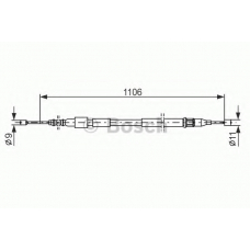 1 987 477 529 BOSCH Трос, стояночная тормозная система