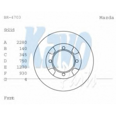 BR-4703 KAVO PARTS Тормозной диск