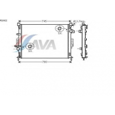 FD2422 AVA Радиатор, охлаждение двигателя