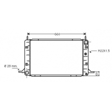 FD2193 AVA Радиатор, охлаждение двигателя