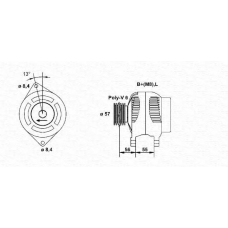 943346036010 MAGNETI MARELLI Генератор