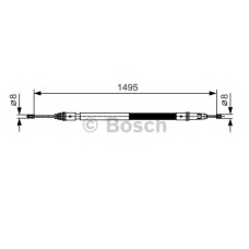 1 987 482 118 BOSCH Трос, стояночная тормозная система