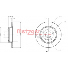 6110130 METZGER Тормозной диск