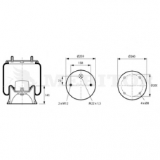 MLF8091 MERITOR Кожух пневматической рессоры