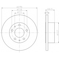 MDC1439 MINTEX Тормозной диск