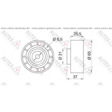 654093 AUTEX Паразитный / ведущий ролик, поликлиновой ремень