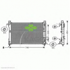 31-1851 KAGER Радиатор, охлаждение двигателя