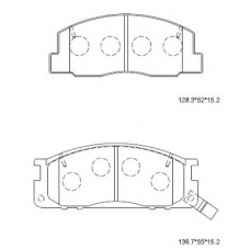 KD2693 ASIMCO Комплект тормозных колодок, дисковый тормоз