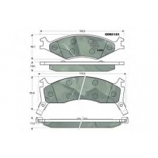 GDB3123 TRW Комплект тормозных колодок, дисковый тормоз