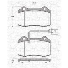 363702161325 MAGNETI MARELLI Комплект тормозных колодок, дисковый тормоз