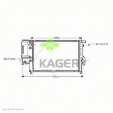 31-1521 KAGER Радиатор, охлаждение двигателя