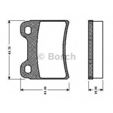 0 986 TB2 231 BOSCH Комплект тормозных колодок, дисковый тормоз