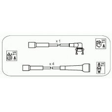 RB28 JANMOR Комплект проводов зажигания