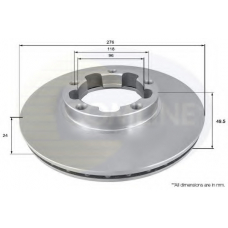 ADC0286V COMLINE Тормозной диск