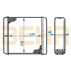 9102420 BEHR Heater core