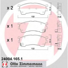 24004.165.1 ZIMMERMANN Комплект тормозных колодок, дисковый тормоз