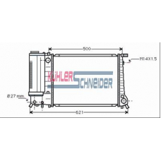 1408001 KUHLER SCHNEIDER Радиатор, охлаждение двигател