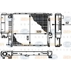 8MK 376 713-244 HELLA Радиатор, охлаждение двигателя