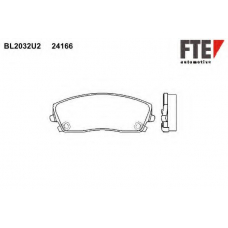 BL2032U2 FTE Комплект тормозных колодок, дисковый тормоз