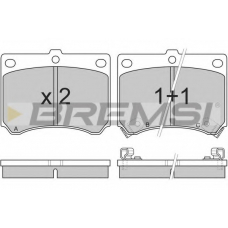 BP2491 BREMSI Комплект тормозных колодок, дисковый тормоз