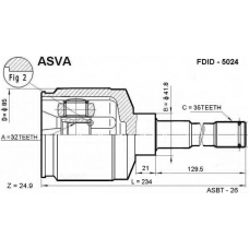 FDID-5024 ASVA Шарнирный комплект, приводной вал