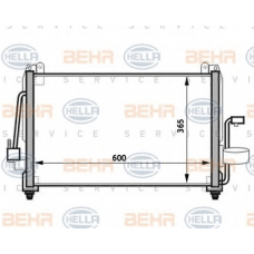 8FC 351 024-141 HELLA Конденсатор, кондиционер