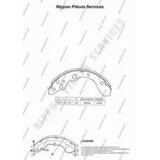 M350A40 NPS Комплект тормозных колодок
